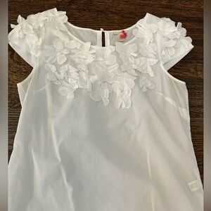 3D flower cotton top